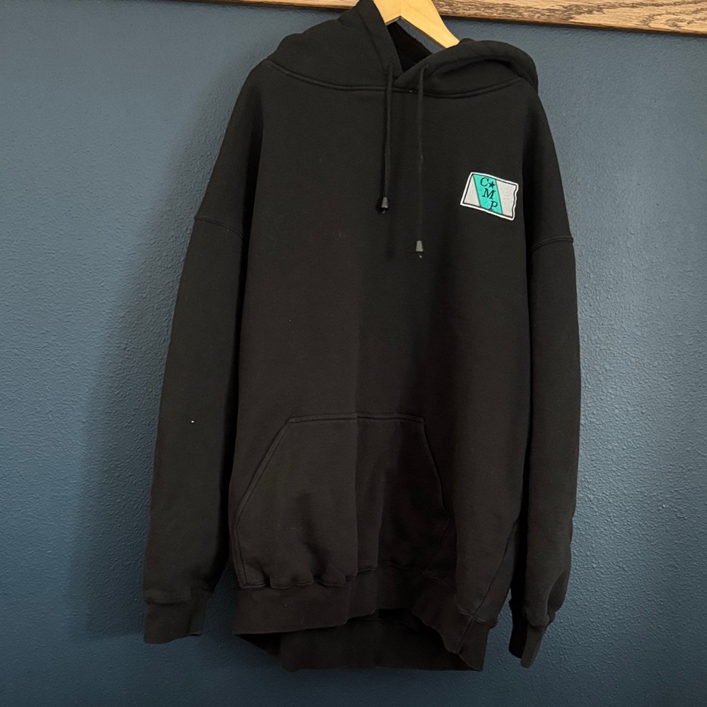 Classic Black Hoodie with Graphic Detail